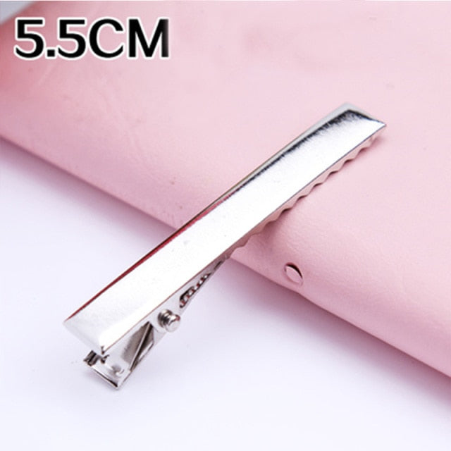 30PCS/Lot High Quality Hair Clips DIY Iron Hairpins 3.2-5.5cm Basic Barrettes Cool Girls Silver-Color Ornament Women Accessories