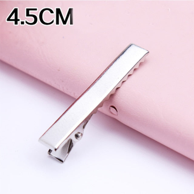 30PCS/Lot High Quality Hair Clips DIY Iron Hairpins 3.2-5.5cm Basic Barrettes Cool Girls Silver-Color Ornament Women Accessories