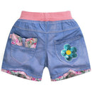 New Summer Kids Short Denim Shorts For Girls Fashion Girl Short Princess Jeans Children Pants Girls Shorts Flower Girls Clothing