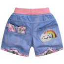 New Summer Kids Short Denim Shorts For Girls Fashion Girl Short Princess Jeans Children Pants Girls Shorts Flower Girls Clothing