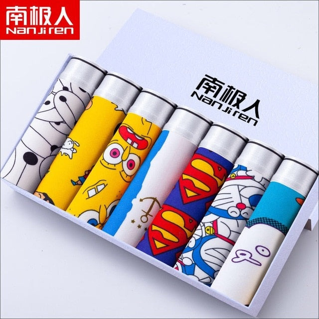 Boxershorts Men Cartoon Printed Breathable Comfortable Underwear Man Boxers Elastic Shorts Underpants Male Soft Boxer Panties