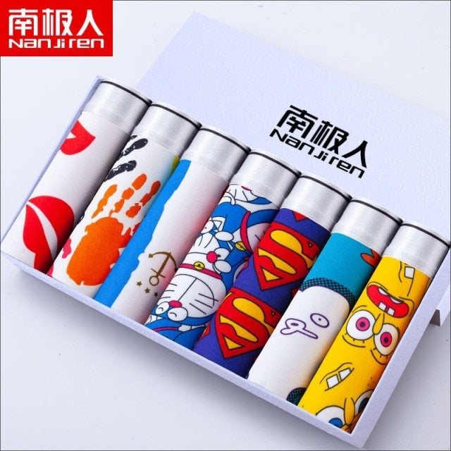 Boxershorts Men Cartoon Printed Breathable Comfortable Underwear Man Boxers Elastic Shorts Underpants Male Soft Boxer Panties