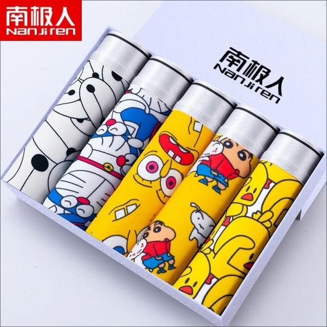 Boxershorts Men Cartoon Printed Breathable Comfortable Underwear Man Boxers Elastic Shorts Underpants Male Soft Boxer Panties