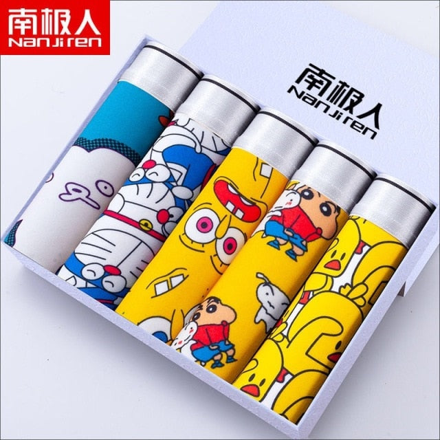 Boxershorts Men Cartoon Printed Breathable Comfortable Underwear Man Boxers Elastic Shorts Underpants Male Soft Boxer Panties