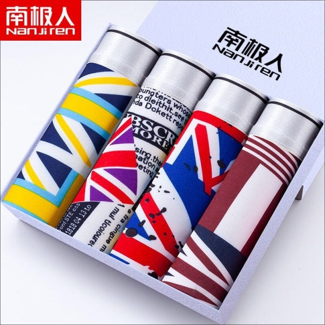 Boxershorts Men Cartoon Printed Breathable Comfortable Underwear Man Boxers Elastic Shorts Underpants Male Soft Boxer Panties