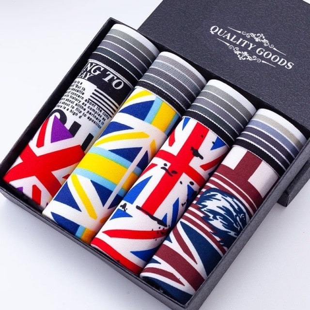 Boxershorts Men Cartoon Printed Breathable Comfortable Underwear Man Boxers Elastic Shorts Underpants Male Soft Boxer Panties