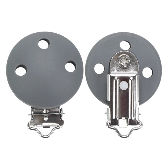 TYRY.HU Round/Heart Silicone Clip 3 Pcs/Set Of Pacifier Clip BPA-Free Silicone Dummy Baby Pacifier Chain DIY Accessories