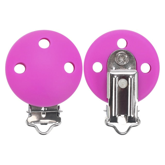 TYRY.HU Round/Heart Silicone Clip 3 Pcs/Set Of Pacifier Clip BPA-Free Silicone Dummy Baby Pacifier Chain DIY Accessories