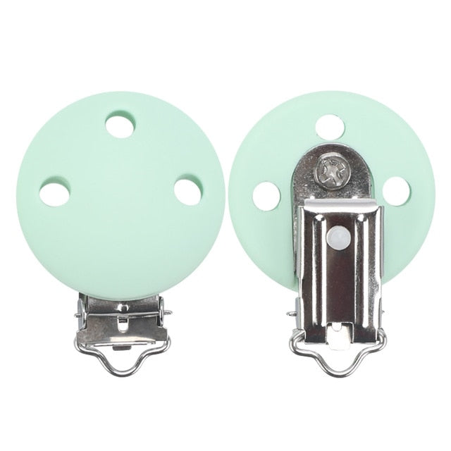 TYRY.HU Round/Heart Silicone Clip 3 Pcs/Set Of Pacifier Clip BPA-Free Silicone Dummy Baby Pacifier Chain DIY Accessories