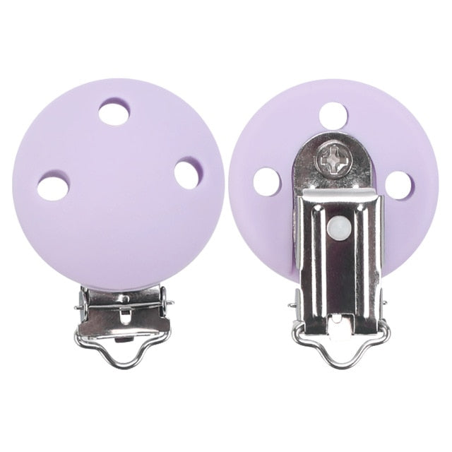 TYRY.HU Round/Heart Silicone Clip 3 Pcs/Set Of Pacifier Clip BPA-Free Silicone Dummy Baby Pacifier Chain DIY Accessories