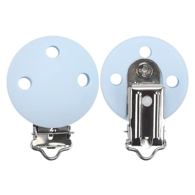 TYRY.HU Round/Heart Silicone Clip 3 Pcs/Set Of Pacifier Clip BPA-Free Silicone Dummy Baby Pacifier Chain DIY Accessories