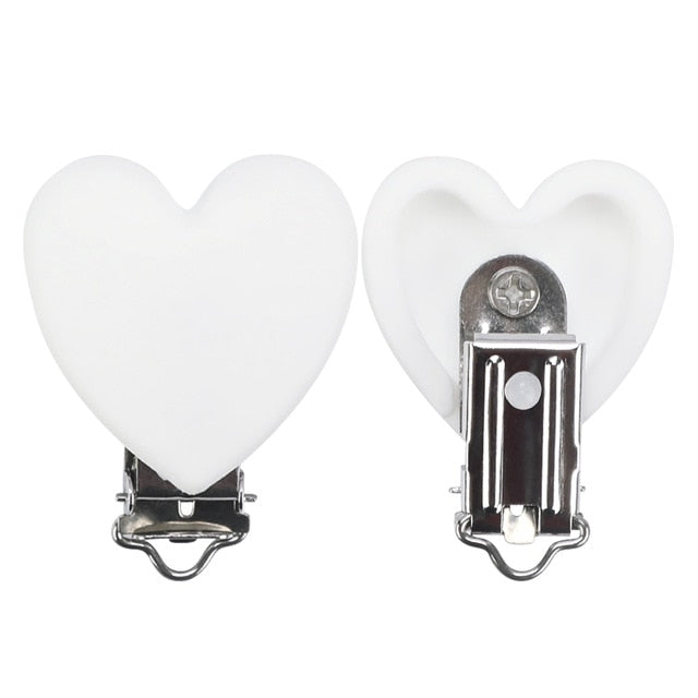 TYRY.HU Round/Heart Silicone Clip 3 Pcs/Set Of Pacifier Clip BPA-Free Silicone Dummy Baby Pacifier Chain DIY Accessories