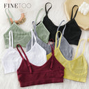 FINETOO Seamless Tank Tops Women Bra Sexy Underwear Adjustable Strap Wire Free Bralette Female Lingerie Intimates Brassiere S-XL