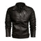 2021 Mens Motorcycle Jacket Autumn Winter Men New Faux PU Leather Jackets Casual Embroidery Biker Coat Zipper Fleece Jacket