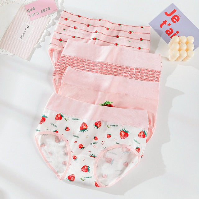 LANGSHA Plus Size M-5XL Panties Women Cotton High Waist Slimming Underwear Girls Seamless Briefs Sexy Female Breathable Lingerie