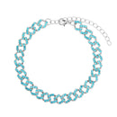 New Fashion Chunky Metal Chain Anklet For Women Men Rhinestone Gold Silver Color Cuban Foot Bracelet Punk Hip Hop Rock Jewelry