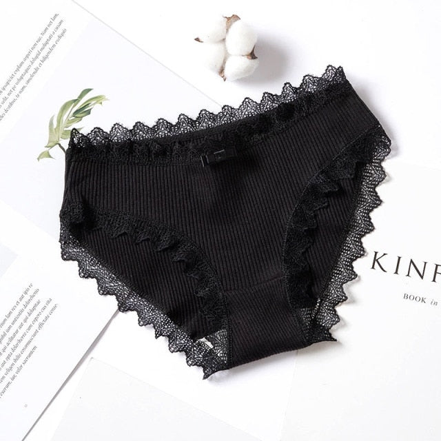 Seamless Cute Bow Girls Briefs Women's Cotton Ultra Soft Briefs Sexy Lace Panties Bikini Soft Comfort Lingerie Fashion Women