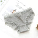 Seamless Cute Bow Girls Briefs Women's Cotton Ultra Soft Briefs Sexy Lace Panties Bikini Soft Comfort Lingerie Fashion Women