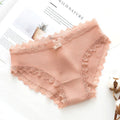 Seamless Cute Bow Girls Briefs Women's Cotton Ultra Soft Briefs Sexy Lace Panties Bikini Soft Comfort Lingerie Fashion Women