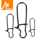 MEREDITH 50pcs Stainless Steel Hook Fast Clip Lock Snap Swivel Solid Rings Safety Snaps Fishing Hook Connector