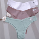 FINETOO 3PCS/Set Women Cotton Lingerie Female Thongs Sexy Underwear For Woman Low-Rise Underpant Women's Panties Bikini Briefs