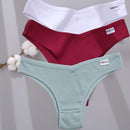 FINETOO 3PCS/Set Women Cotton Lingerie Female Thongs Sexy Underwear For Woman Low-Rise Underpant Women's Panties Bikini Briefs