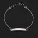 Custom Personalized Engraving Name Letter Bracelet Stainless Steel  Name Bracelet For Men Women Letters Fashion Jewelry Gift