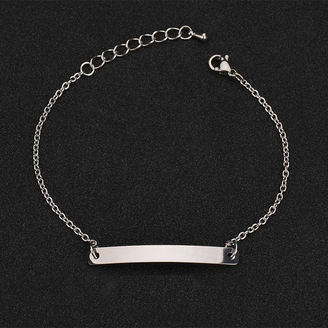 Custom Personalized Engraving Name Letter Bracelet Stainless Steel  Name Bracelet For Men Women Letters Fashion Jewelry Gift