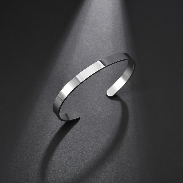 Custom Personalized Engraving Name Letter Bracelet Stainless Steel  Name Bracelet For Men Women Letters Fashion Jewelry Gift