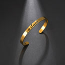Custom Personalized Engraving Name Letter Bracelet Stainless Steel  Name Bracelet For Men Women Letters Fashion Jewelry Gift