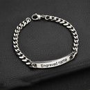Custom Personalized Engraving Name Letter Bracelet Stainless Steel  Name Bracelet For Men Women Letters Fashion Jewelry Gift