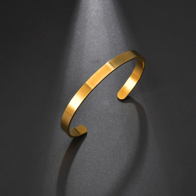 Custom Personalized Engraving Name Letter Bracelet Stainless Steel  Name Bracelet For Men Women Letters Fashion Jewelry Gift