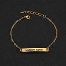 Custom Personalized Engraving Name Letter Bracelet Stainless Steel  Name Bracelet For Men Women Letters Fashion Jewelry Gift