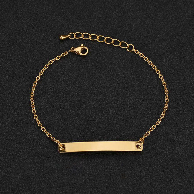 Custom Personalized Engraving Name Letter Bracelet Stainless Steel  Name Bracelet For Men Women Letters Fashion Jewelry Gift