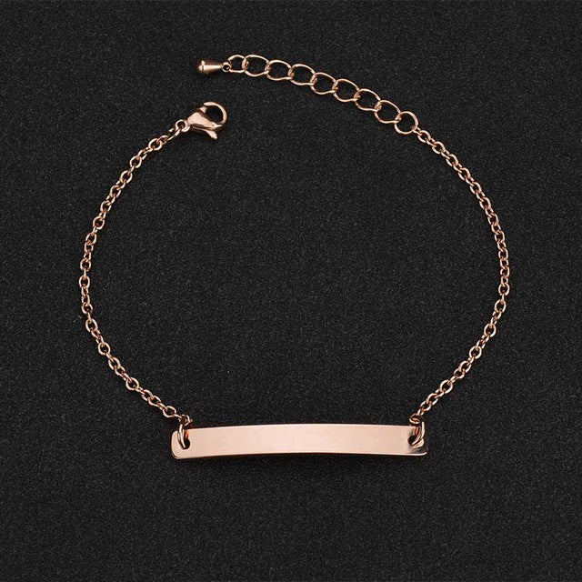 Custom Personalized Engraving Name Letter Bracelet Stainless Steel  Name Bracelet For Men Women Letters Fashion Jewelry Gift