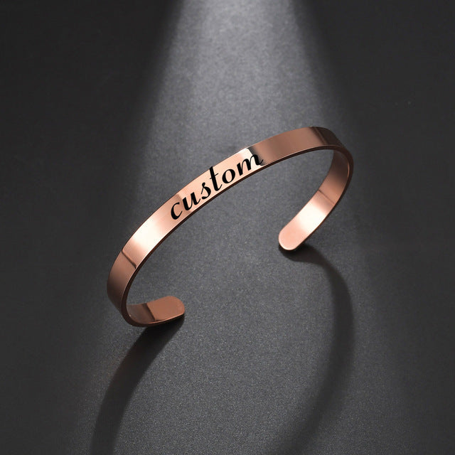 Custom Personalized Engraving Name Letter Bracelet Stainless Steel  Name Bracelet For Men Women Letters Fashion Jewelry Gift