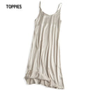 Toppies 2021 Women Satin Dress Party Luxury Shiny Sundress Sexy Imitation Silk Fashion Ladies Dress