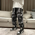 2021 Men's Harem Pants New Fashion Jogger Sweatpants Korean Man Loose Oversized Trousers Funny Streetwear Male Casual Pants 5XL