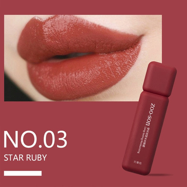 Matte Lip Glaze Large Capacity 6ML Makeup Lipstick Lip Gloss Long-Lasting Moisturizing Cosmetics Lipstick Red Lip Waterproof