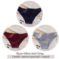 FINETOO M-2XL Women Cotton Underwear 3Pcs/set Comfortable Panties Ladies Plus Size Underpants Solid Color Briefs Female Lingerie