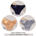 FINETOO M-2XL Women Cotton Underwear 3Pcs/set Comfortable Panties Ladies Plus Size Underpants Solid Color Briefs Female Lingerie