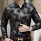 2021 New Social Long Sleeve Maple Leaf Designer Shirts Men Slim Fit Vintage Fashions Men's Shirt Man Dress Jersey Clothing 36565
