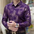 2021 New Social Long Sleeve Maple Leaf Designer Shirts Men Slim Fit Vintage Fashions Men's Shirt Man Dress Jersey Clothing 36565