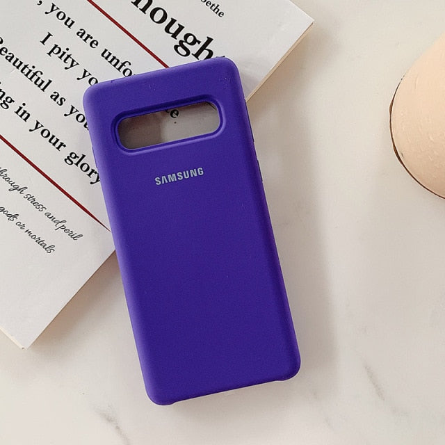 Samsung S10 Plus Case Original Liquid Silicone Soft Protection Back Cover Samsung Galaxy S10e S9 S8 Plus S7 Edge Note 8 9 Shell