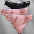 FINETOO 3PCS/Set M-XL Women's Cotton Thong Female Underpant Letter Waist Underwear For Ladies Sexy G-string Brief Woman Lingerie