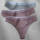 FINETOO 3PCS/Set M-XL Women's Cotton Thong Female Underpant Letter Waist Underwear For Ladies Sexy G-string Brief Woman Lingerie