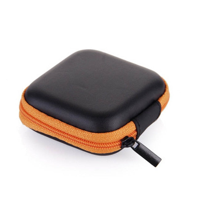 Headphones Storage Box USB Hard Case Earphone Bag Key Coin Bags Waterproof SD Card Cable Earbuds Holder Box round square shape