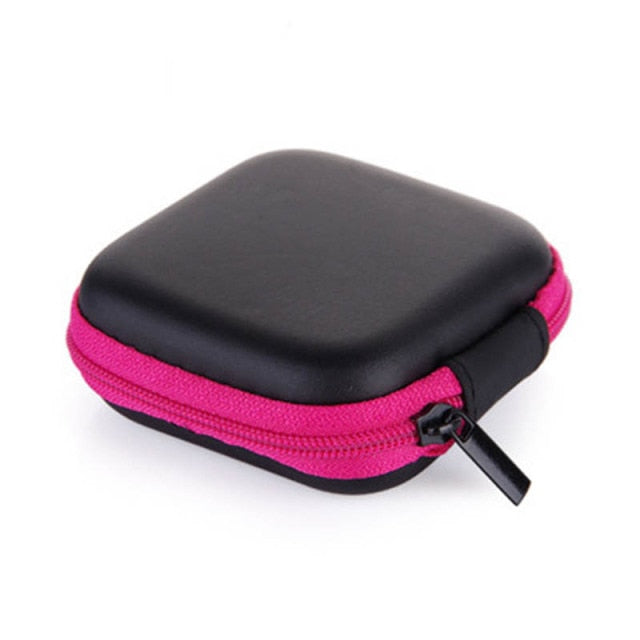 Headphones Storage Box USB Hard Case Earphone Bag Key Coin Bags Waterproof SD Card Cable Earbuds Holder Box round square shape