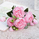 2021 Beautiful Rose Peony Artificial Silk Flowers Small bouquet flores Home Party Spring Wedding Decoration  Fake Flower