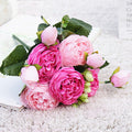 2021 Beautiful Rose Peony Artificial Silk Flowers Small bouquet flores Home Party Spring Wedding Decoration  Fake Flower